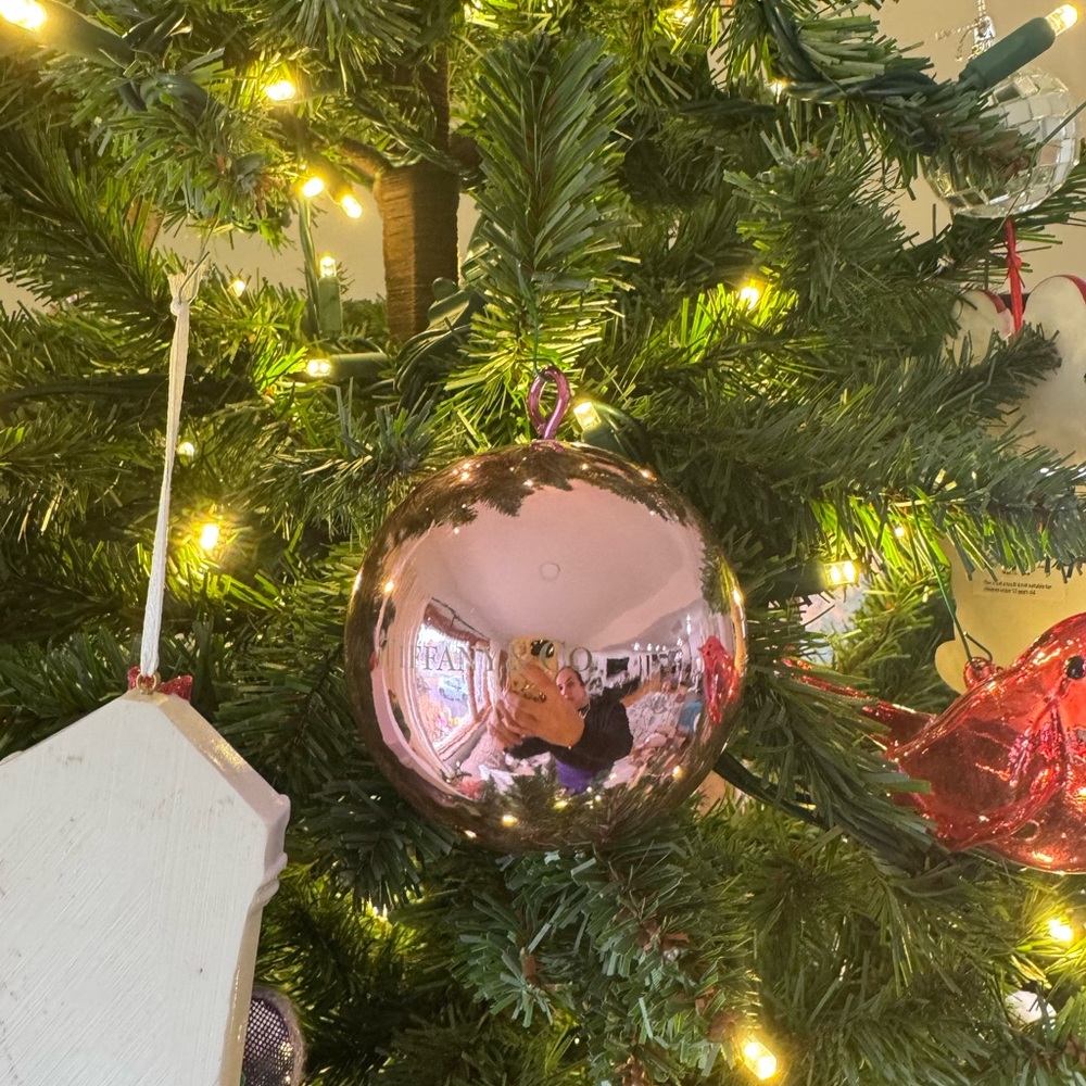 Tiffany & Co. Rose Gold Mirror Ball Holiday Ornament